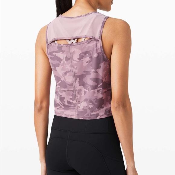 Lululemon Sculpt Tank *Cropped - Incognito Camo Pink Taupe Multi Sz 14 N… - Picture 2 of 12